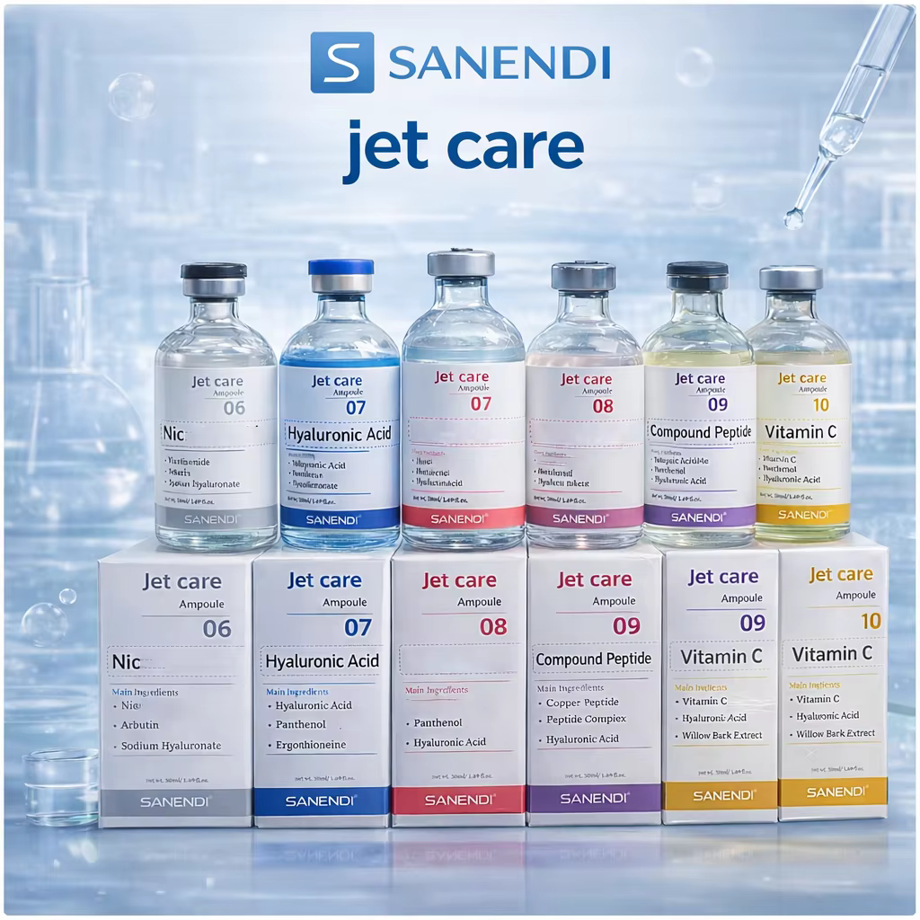 SANENDI Jet Peel Ampoule Sérum Acide Hyaluronique PDRN Essence Peptides de Cuivre Collagène Niacinam