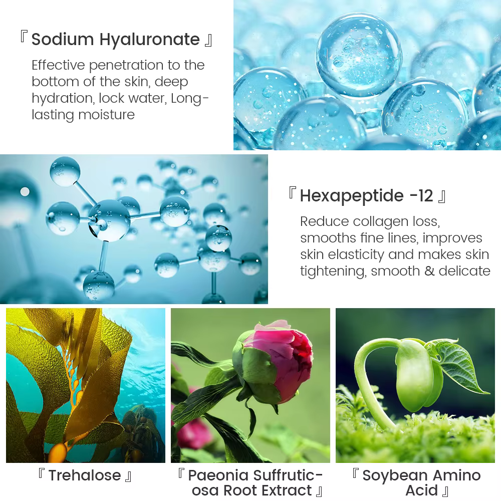VIBRANT GLAMOUR – sérum pour le visage, acide hyaluronique, rétrécissement des pores, hydratant, Ant