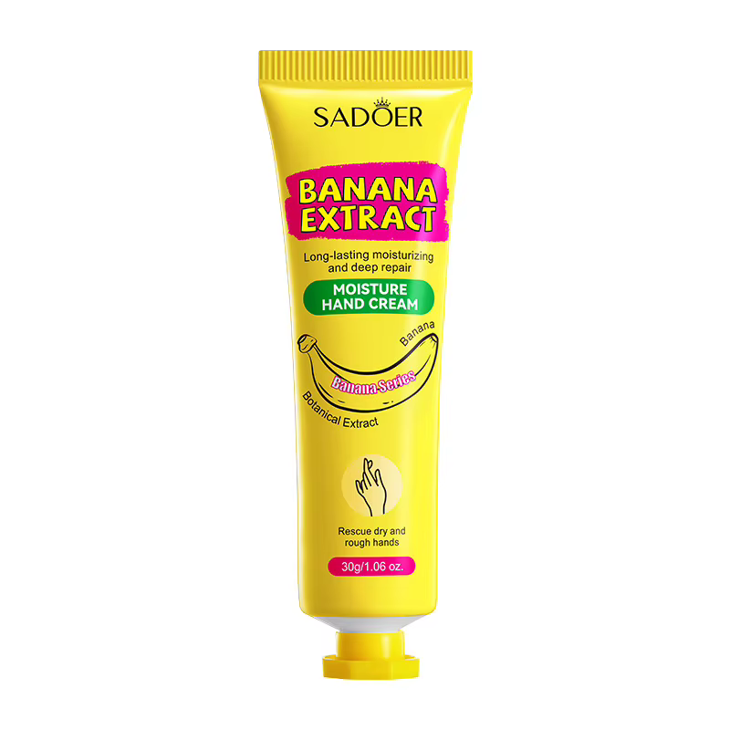 Crème pour les mains à la banane Sadoer, anti-gerçures, soin hydratant, adoucissant, nourrissant, éc