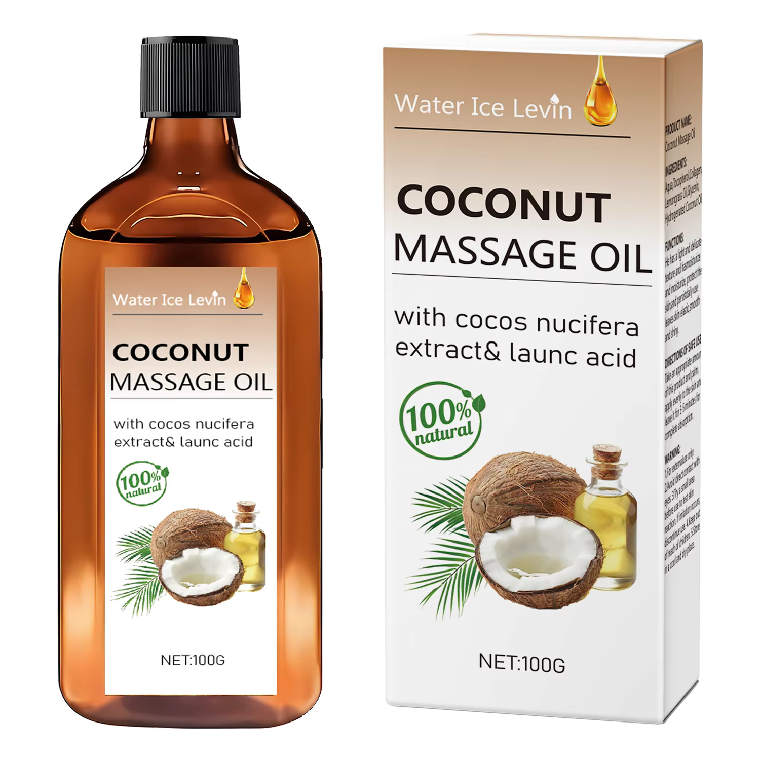 Huile de Massage Coco 100% Naturelle | Nutrition Intensive pour Peau Sèche en Hiver | Texture Fondan