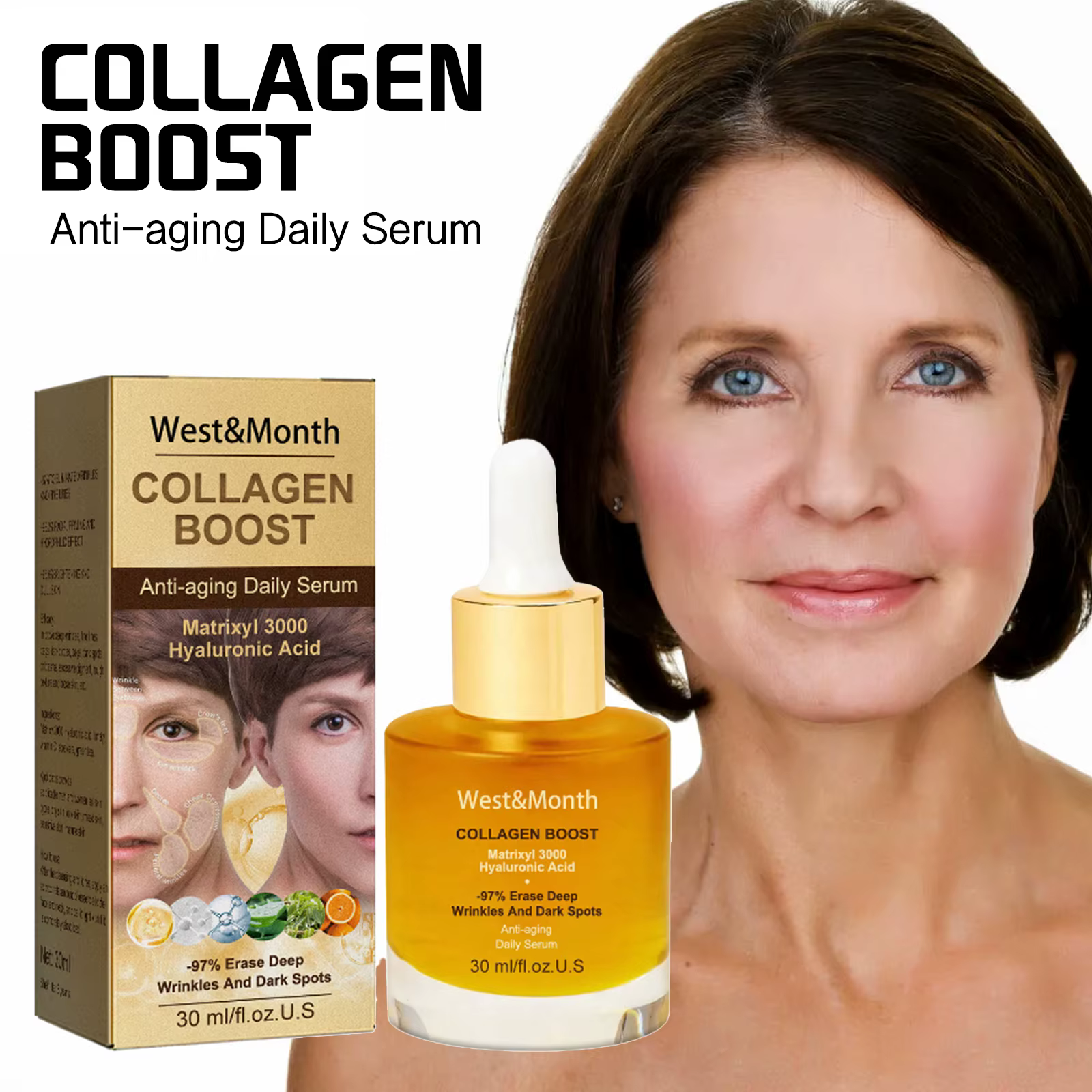 Sérum anti-âge au collagène pour femmes, barrière de la peau, réparation des déformations profondes 