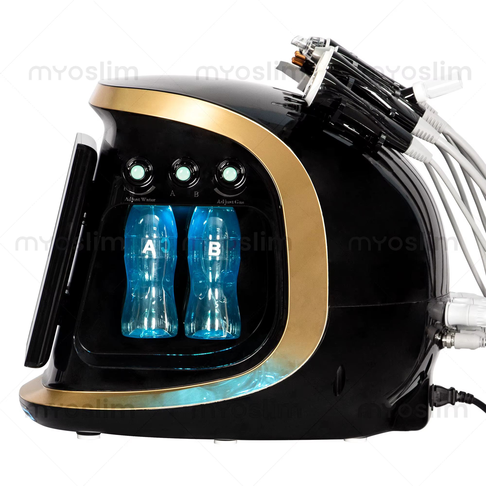 Appareil professionnel intelligent d'analyse de la peau du visage bleu glace, rajeunissement ultraso