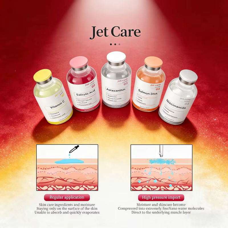 Ampoules à Jet d'acide hyaluronique, sérum pour le visage, Astaxanthine, Peptide de cuivre, collagèn