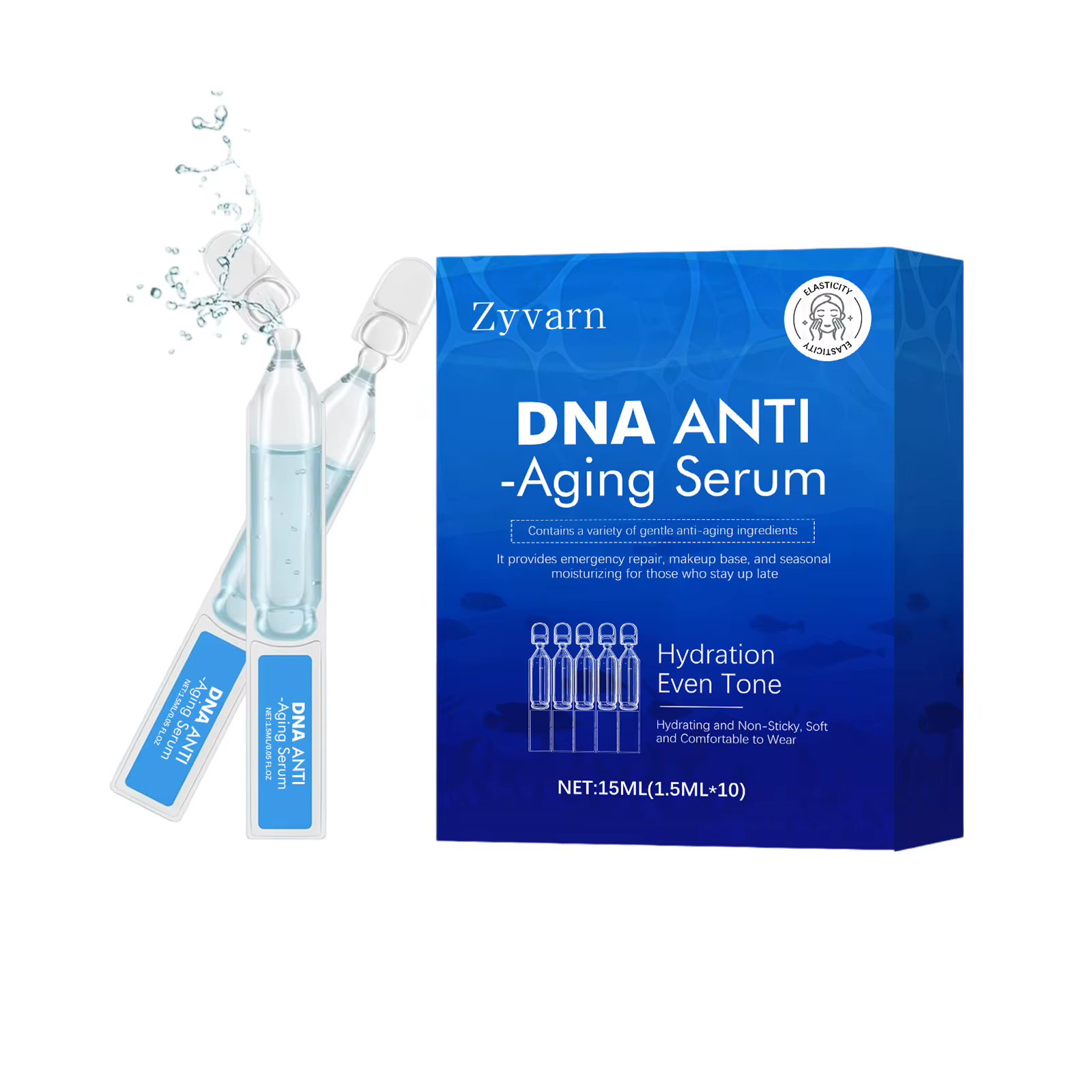 Sérum hydratant pour le visage – Hydrate et adoucit la peau, non gras, hydratation d'urgence, adapté