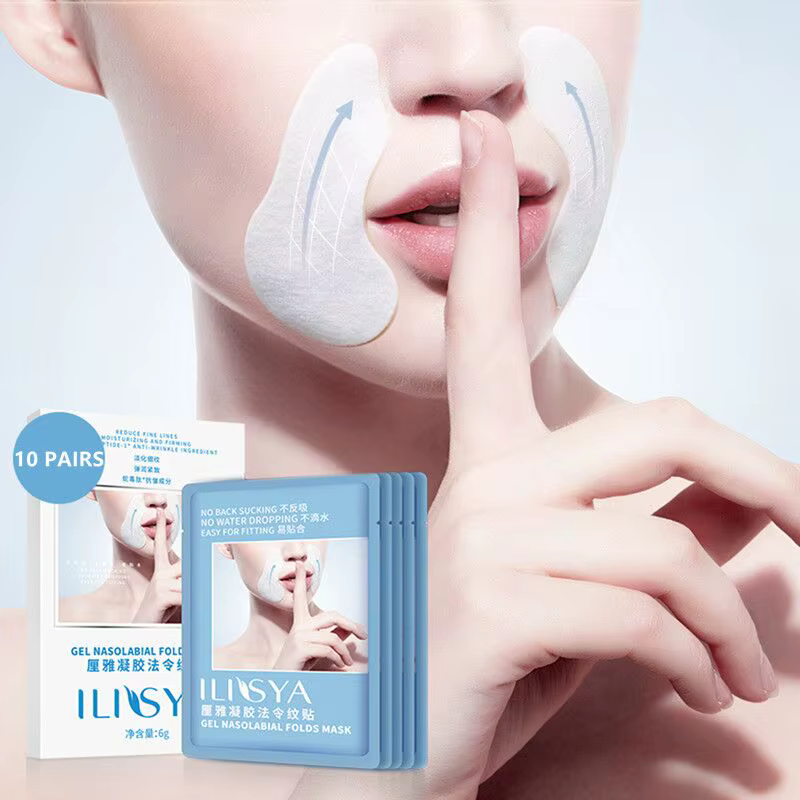 ILISYA-Masque anti-déformable pour les plis nasogéniens, gel anti-âge, autocollants, soins du visage