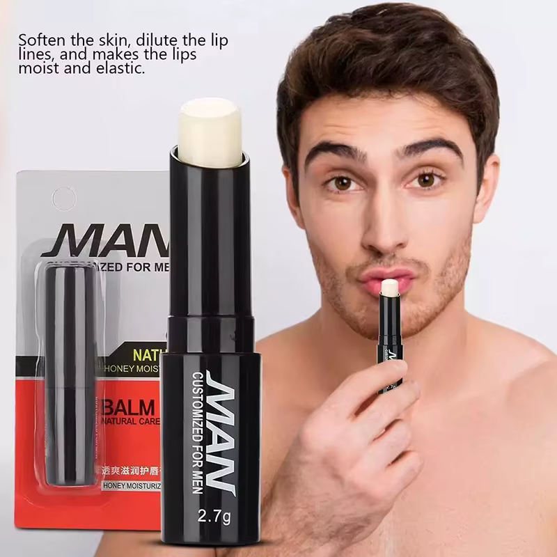Baume à lèvres pour hommes, hydratation longue durée, éclaircit les lignes des lèvres, Anti-séchage,