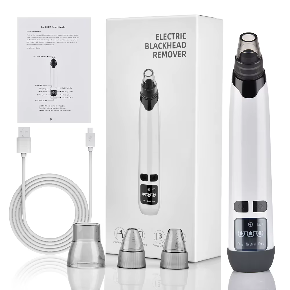 Extracteur de points noirs électrique, nettoyeur facial, aspiration sous vide, outils de soins de la