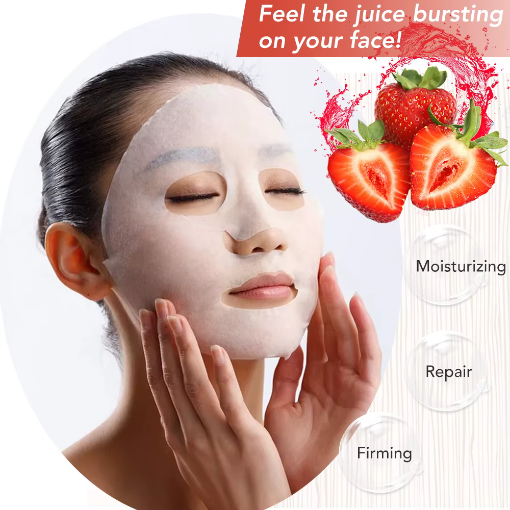 AILKE-Masque facial hydratant blanchissant à la vitamine C, acide hyaluronique, anti-rides, soins po