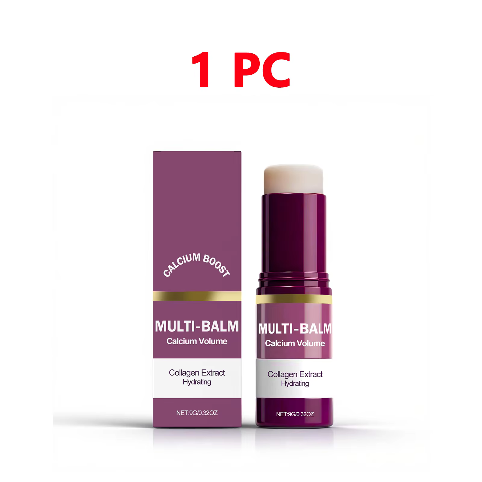 Stick multi-baume hydratant et raffermissant au calcium coréen - Soin anti-rides infusé au collagène