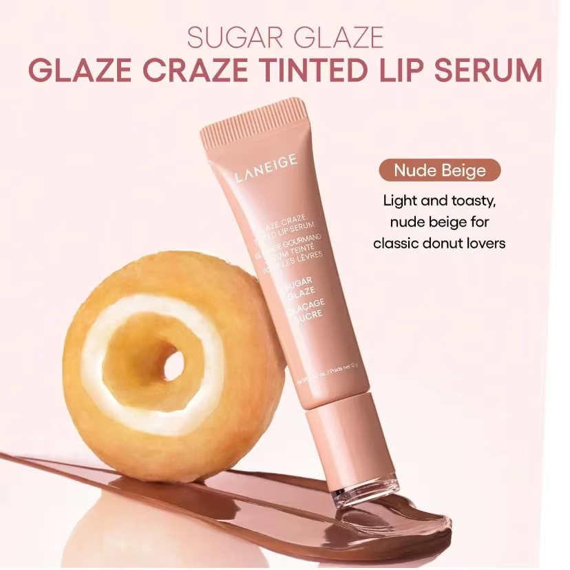 Baume à lèvres Laneige Donut Strawberry Sugar, gloss repulpant, huile à lèvres hydratante, soin exfo