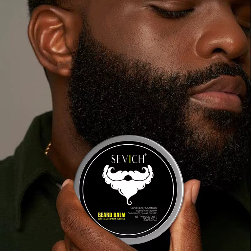 Baume à barbe pour hommes, soin du visage, cire pour la croissance de la barbe, adoucissant pour la 