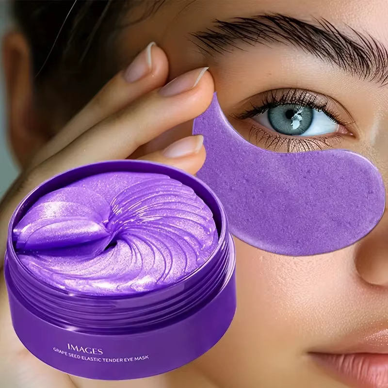 Masque pour les yeux au collagène hydratant à la grappe, anti-cernes, anti-poches, anti-âge, soins d