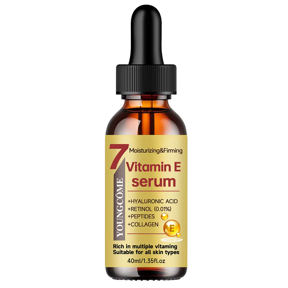 YOUNGCOME Ensemble crème et sérum à la vitamine E – Soin visage hydratant anti-âge pour tous les typ