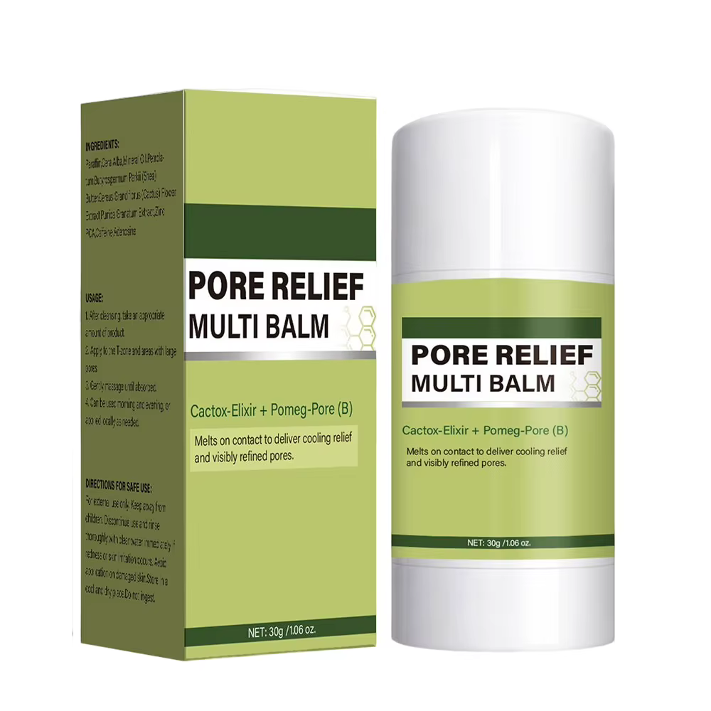 Stick Baume Multi-Usages Apaisant pour les Pores, Baume Rafraîchissant et Anti-Poches pour les Pores