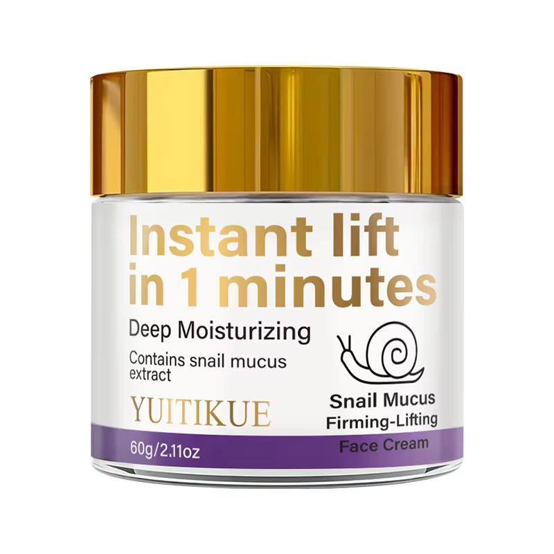 Crème Visage au Mucus d'Escargot YUITIKUE 60g Hydratation Profonde Effet Lifting Instantané en 1 Min