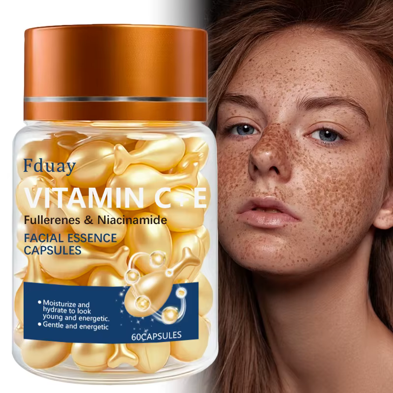 Capsules de sérum à la vitamine C+E, capsules d'essence à usage unique, hydratantes et nourrissantes