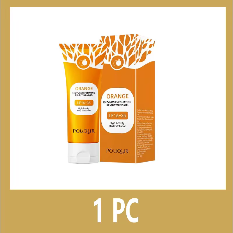 Gel exfoliant pour le visage Orange, 100g, pour une hydratation en profondeur, nettoyage des pores,