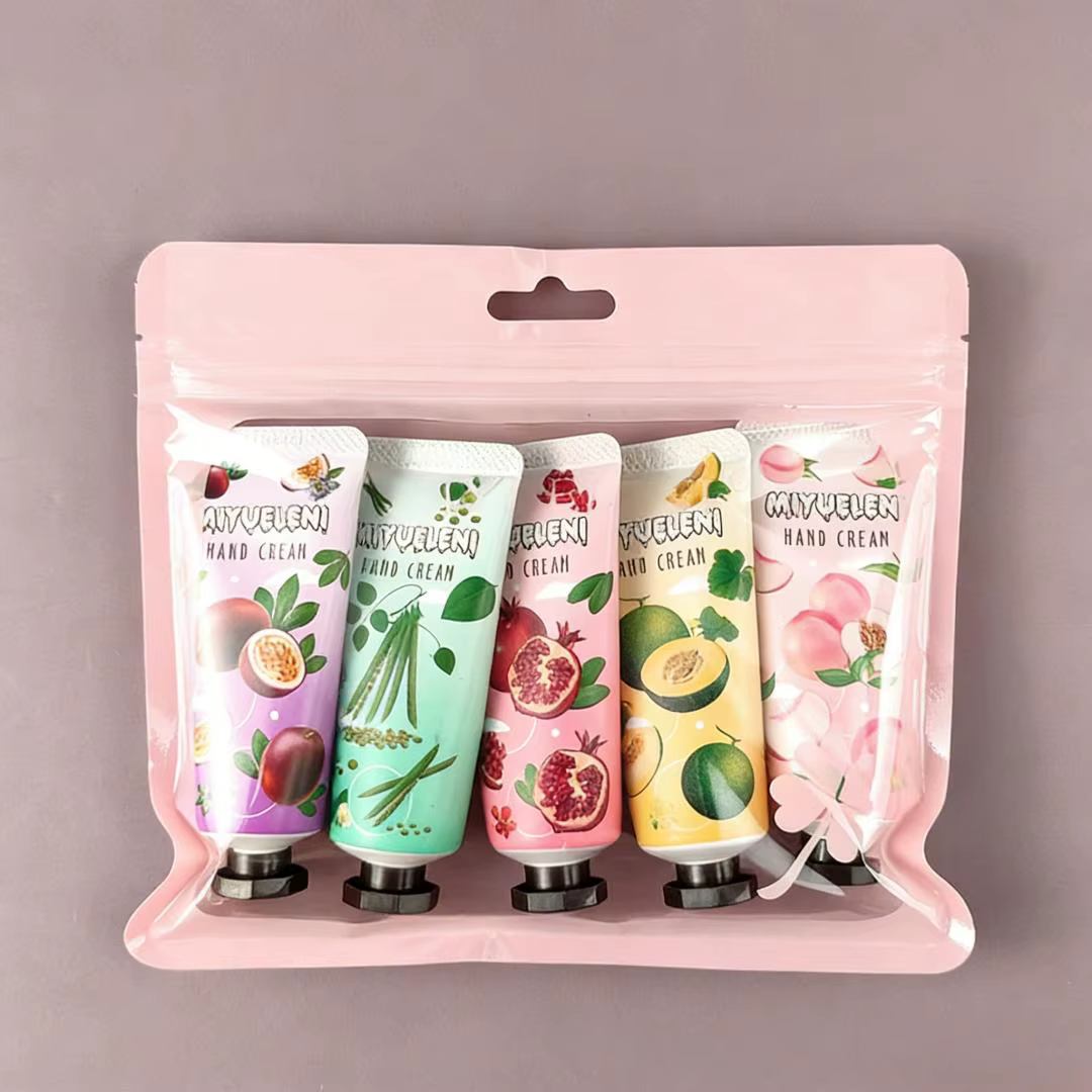 Coffret de Crèmes Mains aux Extraits de Fruits 20g*5/Paquet – Hydratant et Nourrissant pour Mains Sè