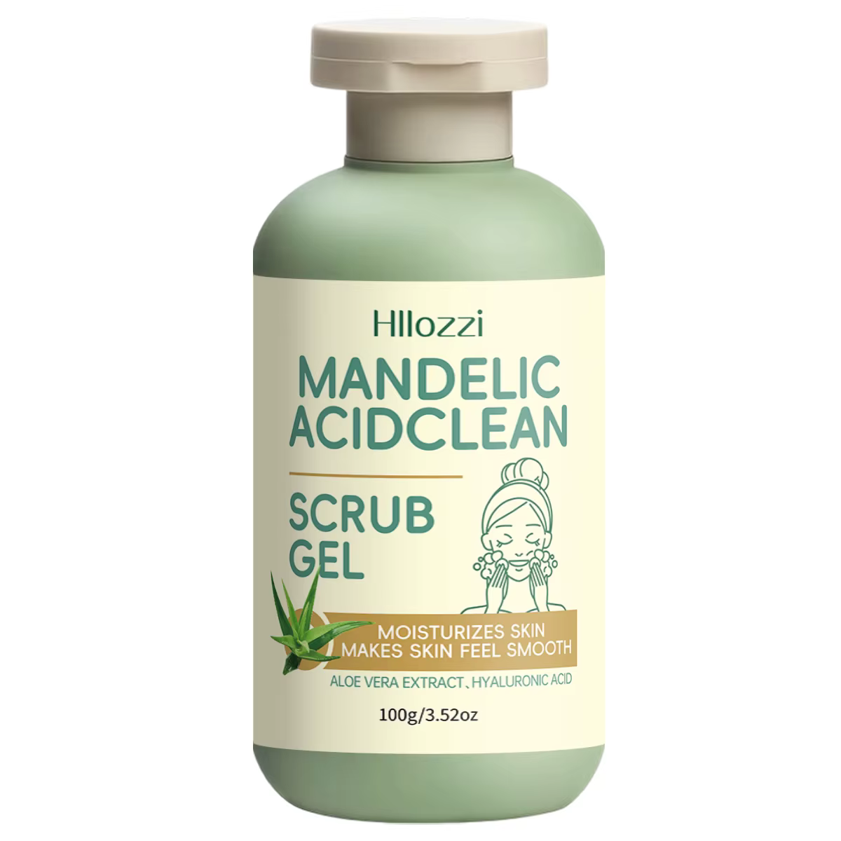 Gel nettoyant exfoliant à l'acide amandin, nettoie et purifie la peau en douceur, nettoie les pores,