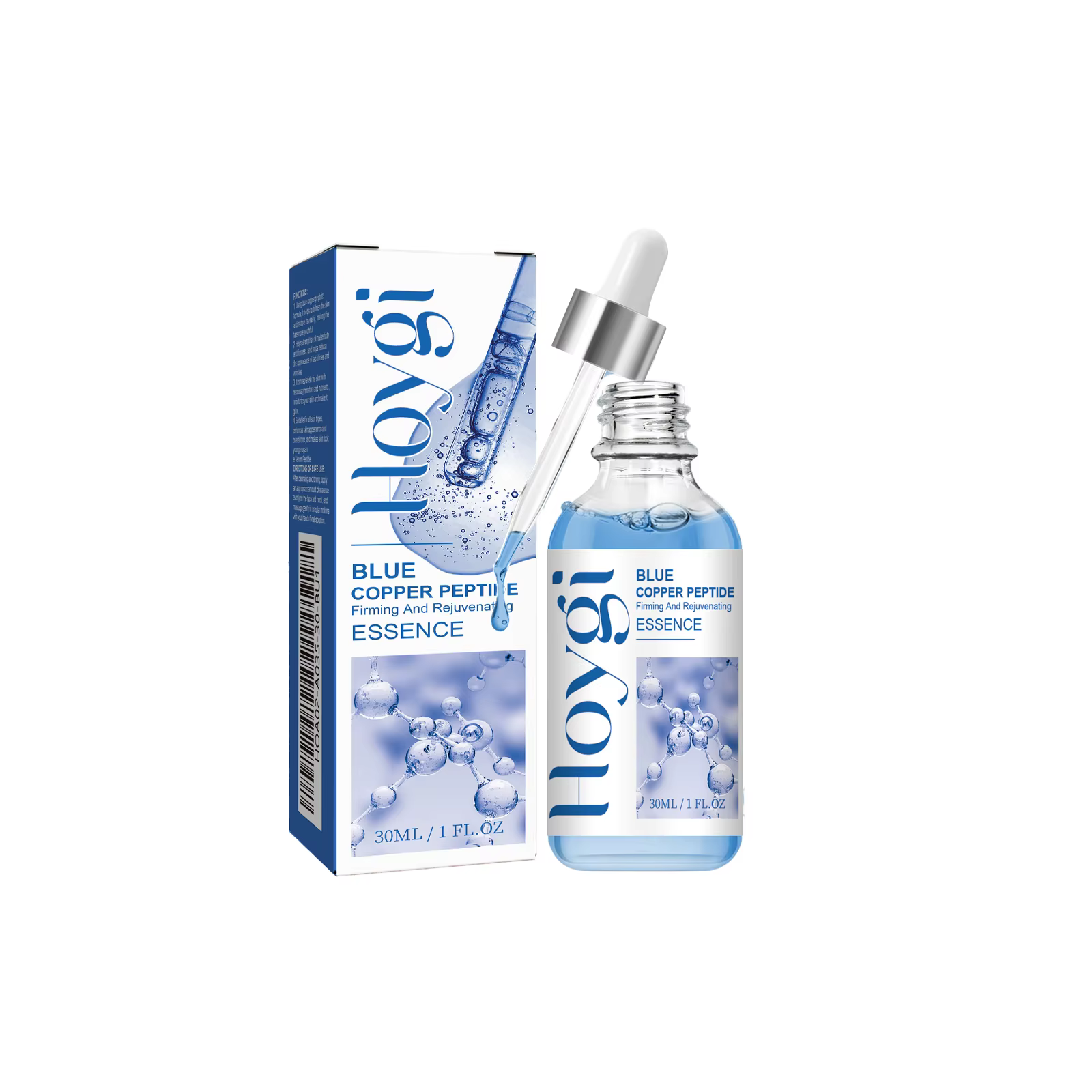 Sérum aux peptides de cuivre raffermissant et revitalisant pour peaux sensibles et sèches, hydratant