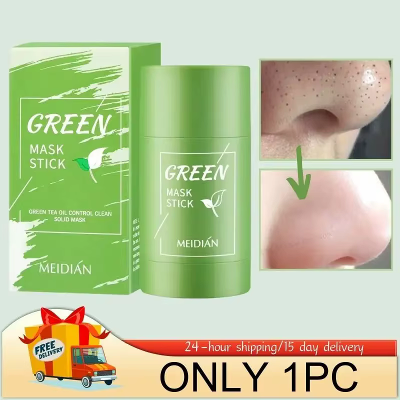 Masque Facial Original pour éliminer les points noirs, thé vert, solide, traitement des imperfection
