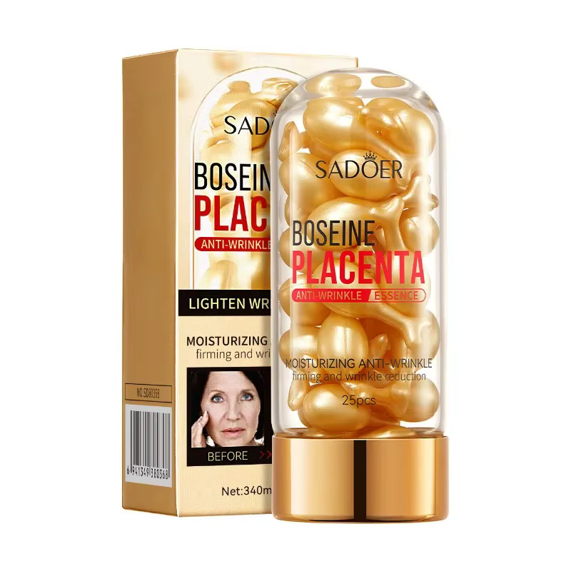 25 sérum Capsule Placenta taches éclaircissantes sérum d'acné raffermissant et éclaircissant soins d
