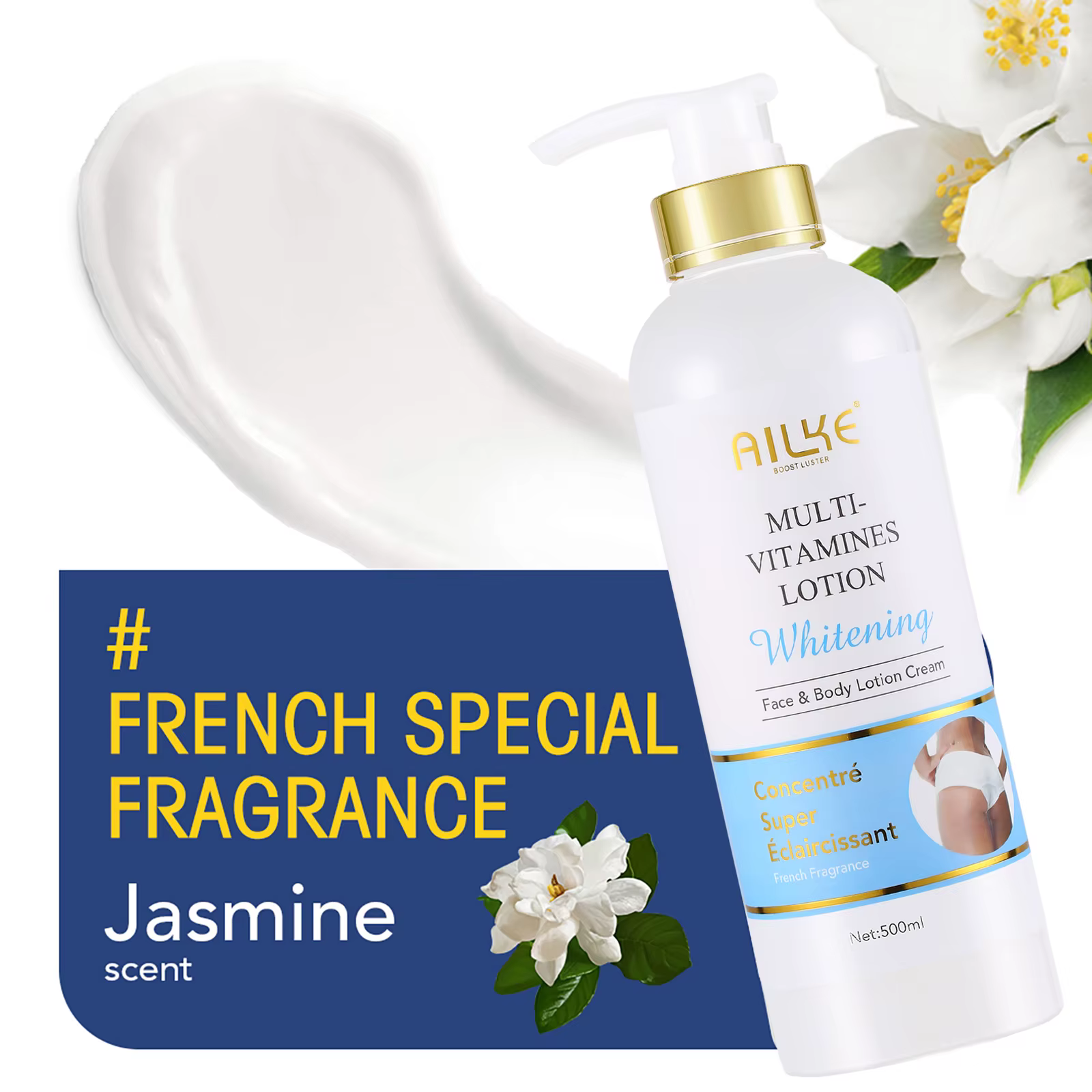 Lotion corporelle multi-vitaminée AILKE, éclaircit, illumine, élimine les taches brunes, l'hyperpigm