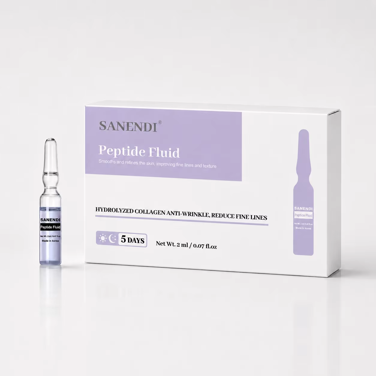 SANENDI Série d'ampoules aux peptides GSHI – Solution liquide hydratante pour les yeux et le visage