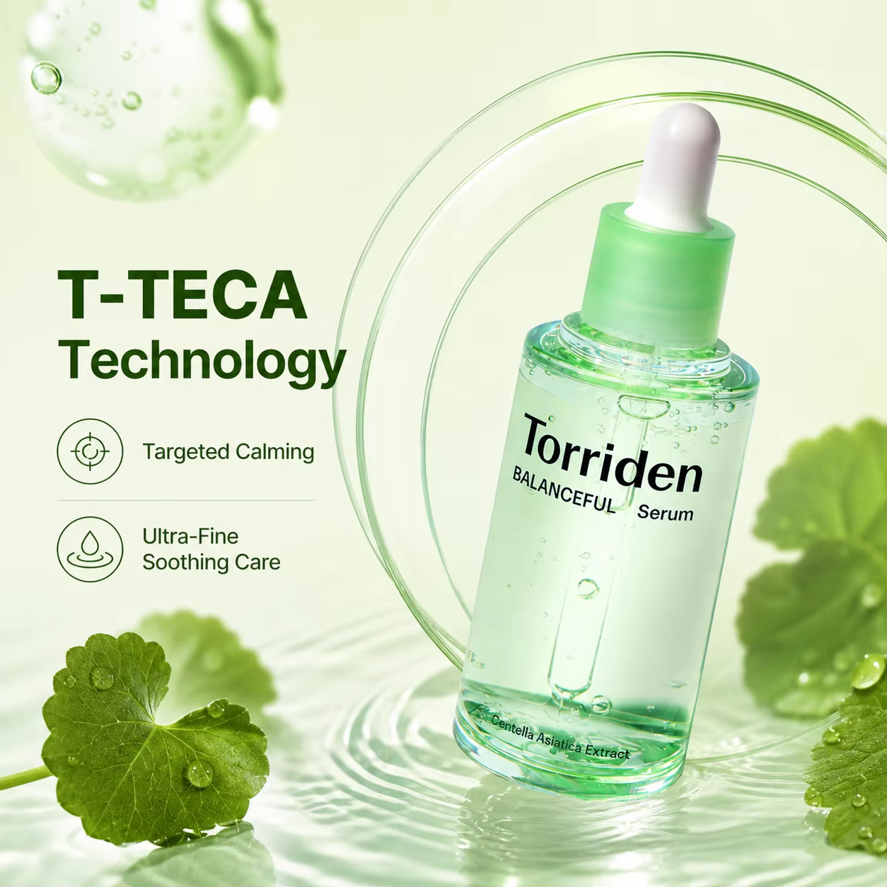 Sérum apaisant Torriden Cica 50 ml, sérum à l'acide hyaluronique 50 ml, rafraîchissant et non collan