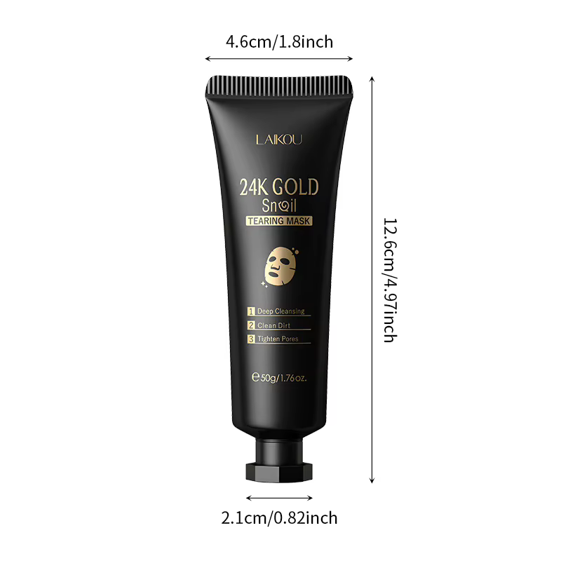 Masque peel-off Laikou 24K Gold Snail, nettoyant puissant pour les pores, éliminateur de points noir
