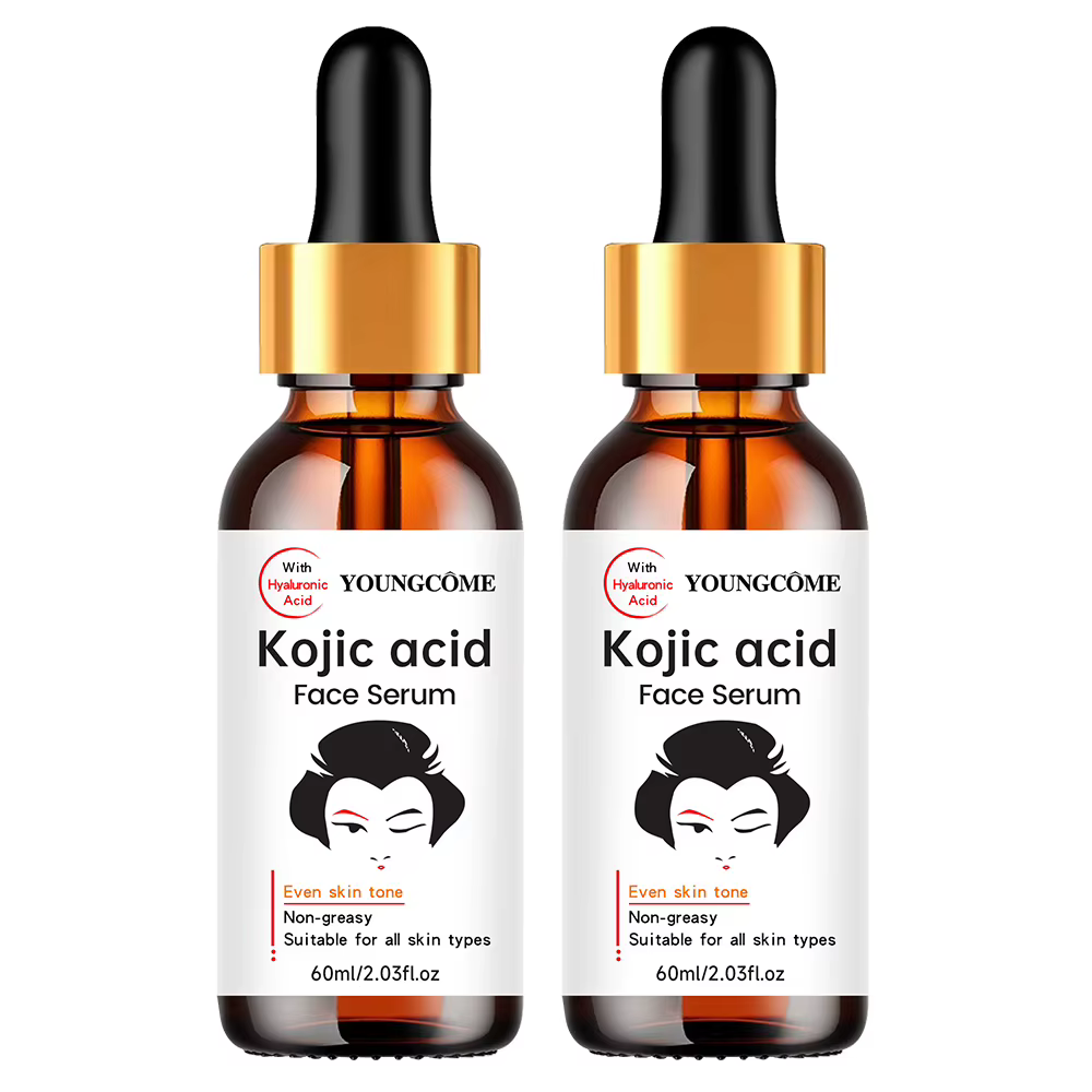 Sérum pour le visage à l'acide kojique, 2 pièces, 60ML, même le teint, hydratation Non grasse, Essen