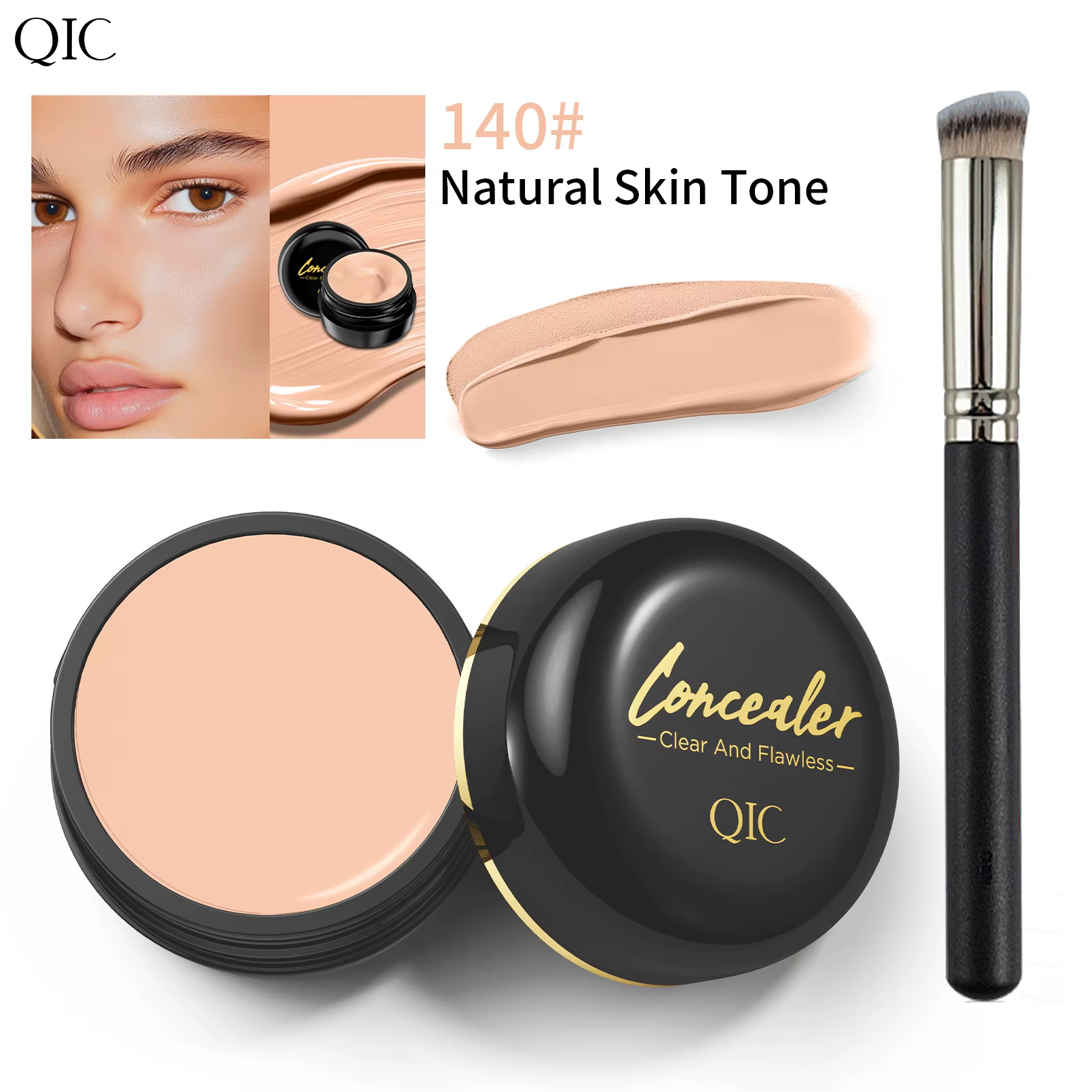 Correcteur éclaircissant hydratant pour les yeux et crème contre le contour, couverture complète, co