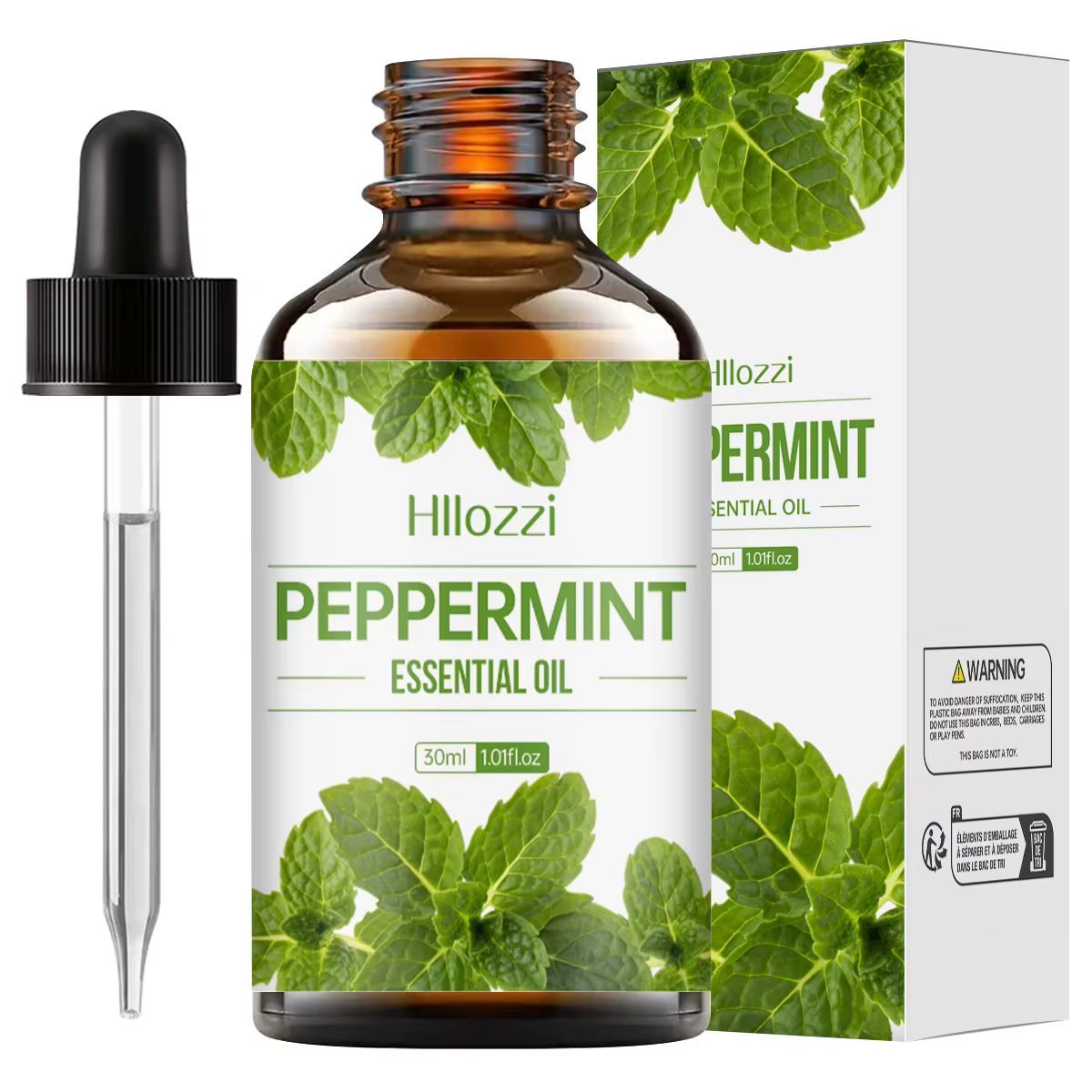 100 ml/60 ml/30 ml huile essentielle de menthe poivrée hydratante multifonctionnelle huile essentiel