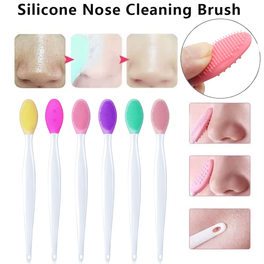 Brosse de lavage du visage en Silicone, soins de beauté pour la peau, exfoliante du nez, nettoyage d