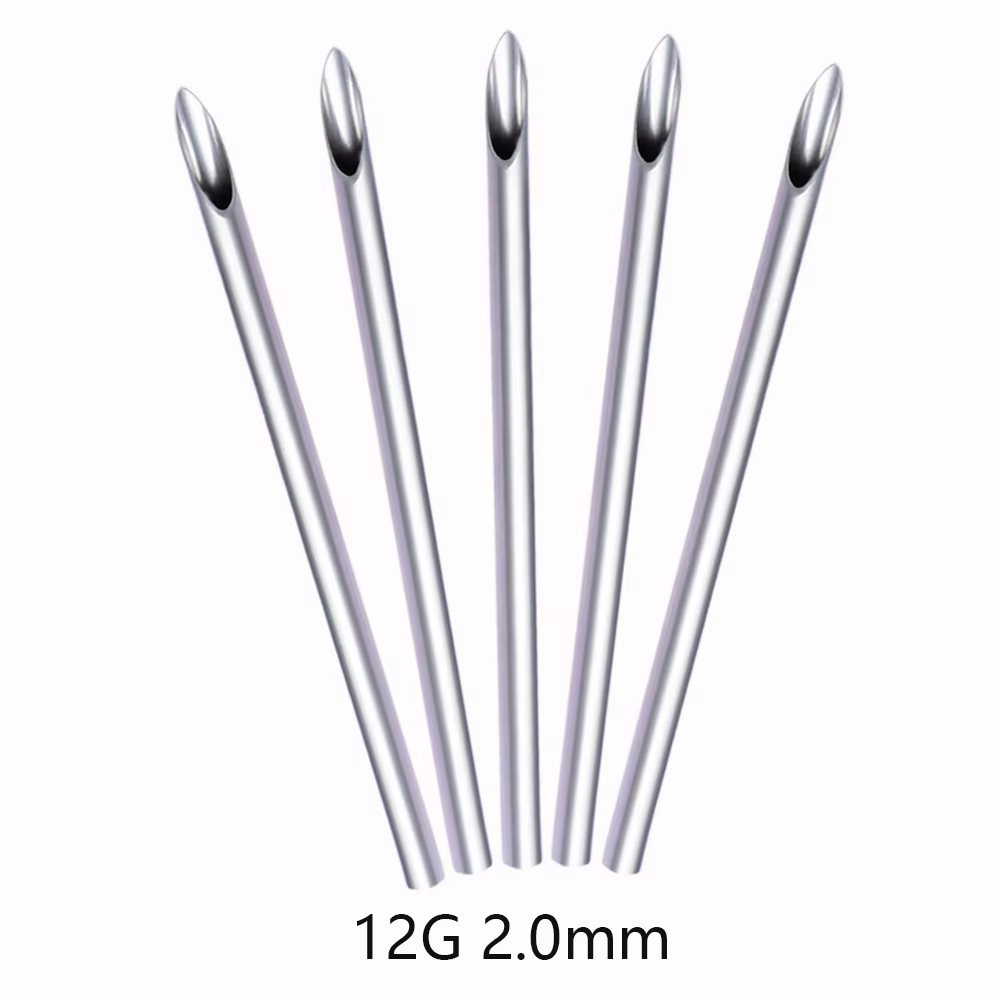 Aiguilles de perçage du corps jetables, 1/3/5 pièces, aiguille médicale pour nombril, mamelon, lèvre