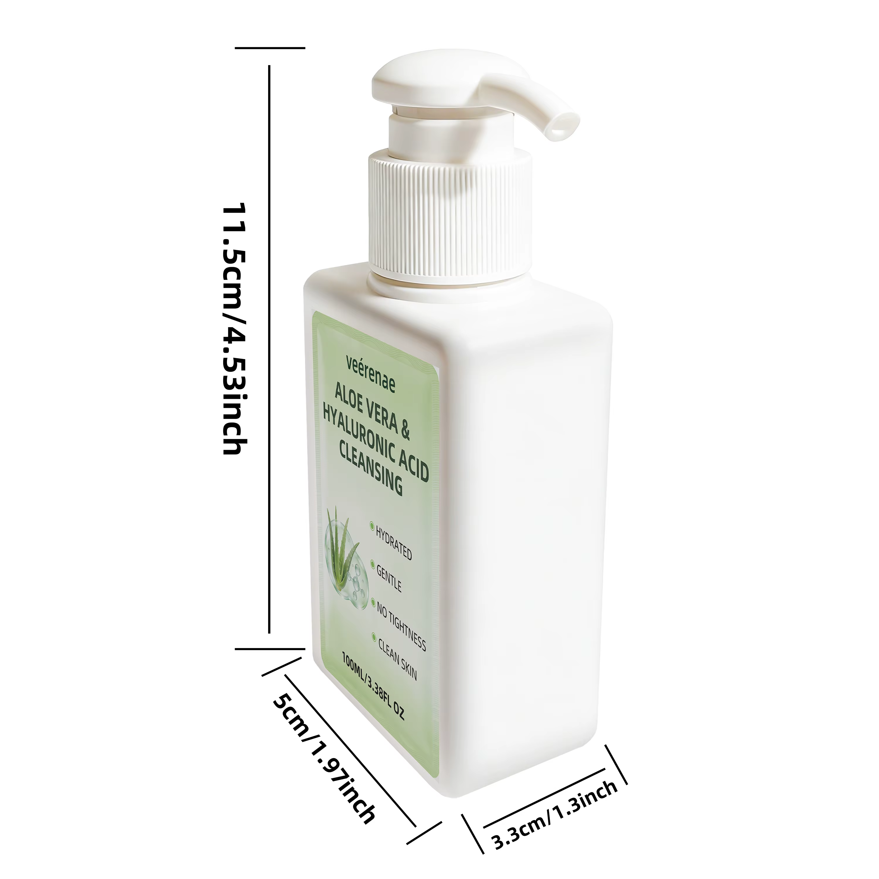 Nettoyant à l'aloe vera et à l'acide hyaluronique |   Nettoyant visage hydratant en profondeur et do