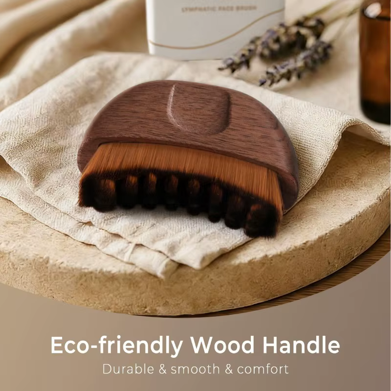 Nouvelle brosse lymphatique Walnut LymphaticContourFace pour le visage, brosse de contouring, anti-g