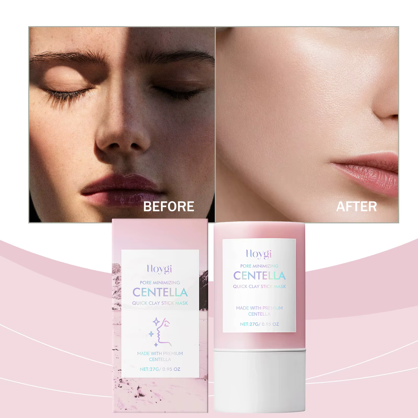 Stick Nettoyant à l'Argile et à la Centella Asiatica Hydratation Profonde Apaisement Réapprovisionne