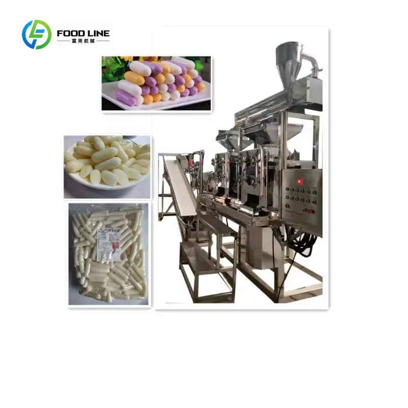 Chaîne de production continue de machines à gâteaux de riz coréens épicés personnalisés, équipement