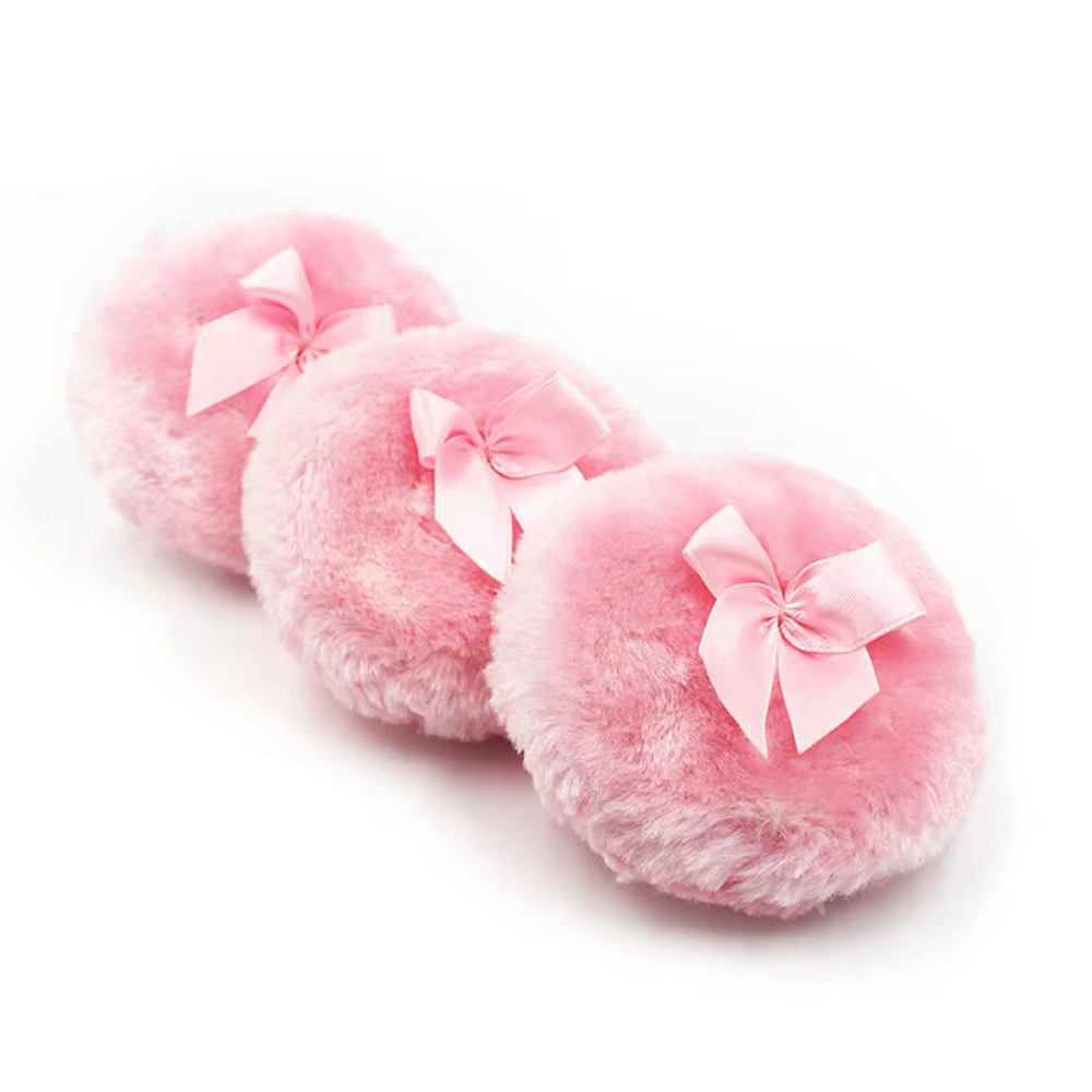 Houppette de poudre en velours pour le visage et le corps, ultra douce, lavable et réutilisable, out