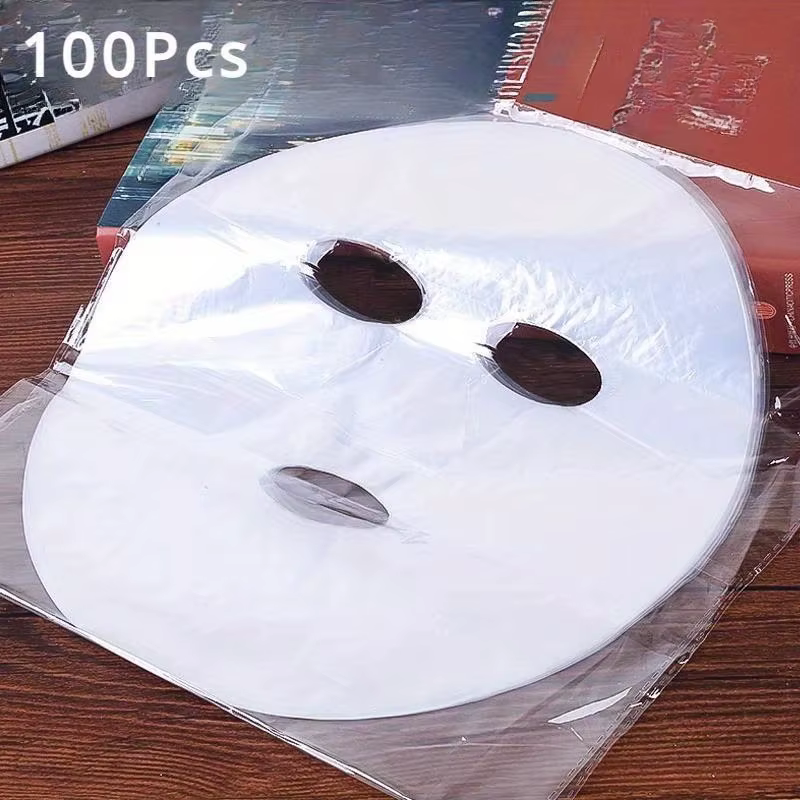 100 feuilles de masque transparent – Essentiels de soins de la peau pour un teint brillant – Masque 