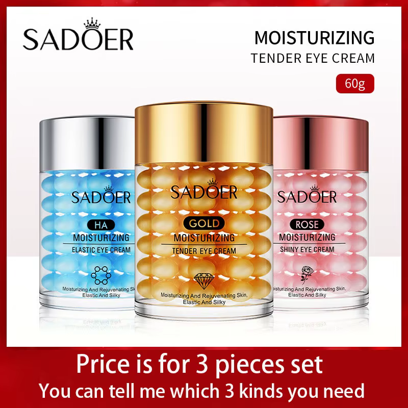 Ensemble de mélange de crème pour les yeux dorée, acide hyaluronique et crème de Rose, dessalement d
