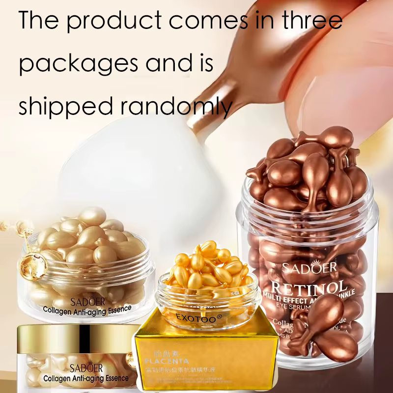 Sérum capsule raffermissante multi-effet au collagène rétinol, crème hydratante pour les yeux pour l