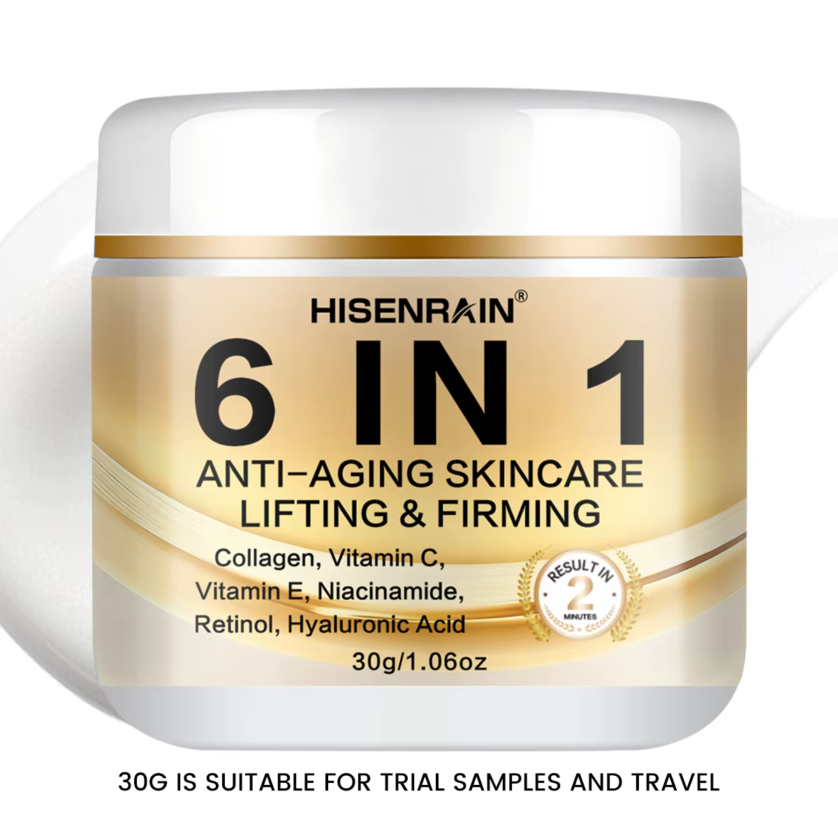 HISENRAIN Crème raffermissante anti-âge 6 en 1 – Crème anti-rides, raffermissante et rajeunissante p