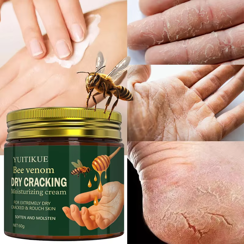 Crème réparatrice au venin d'abeille 60g – Réparation intensive pour mains/pieds différents secs et