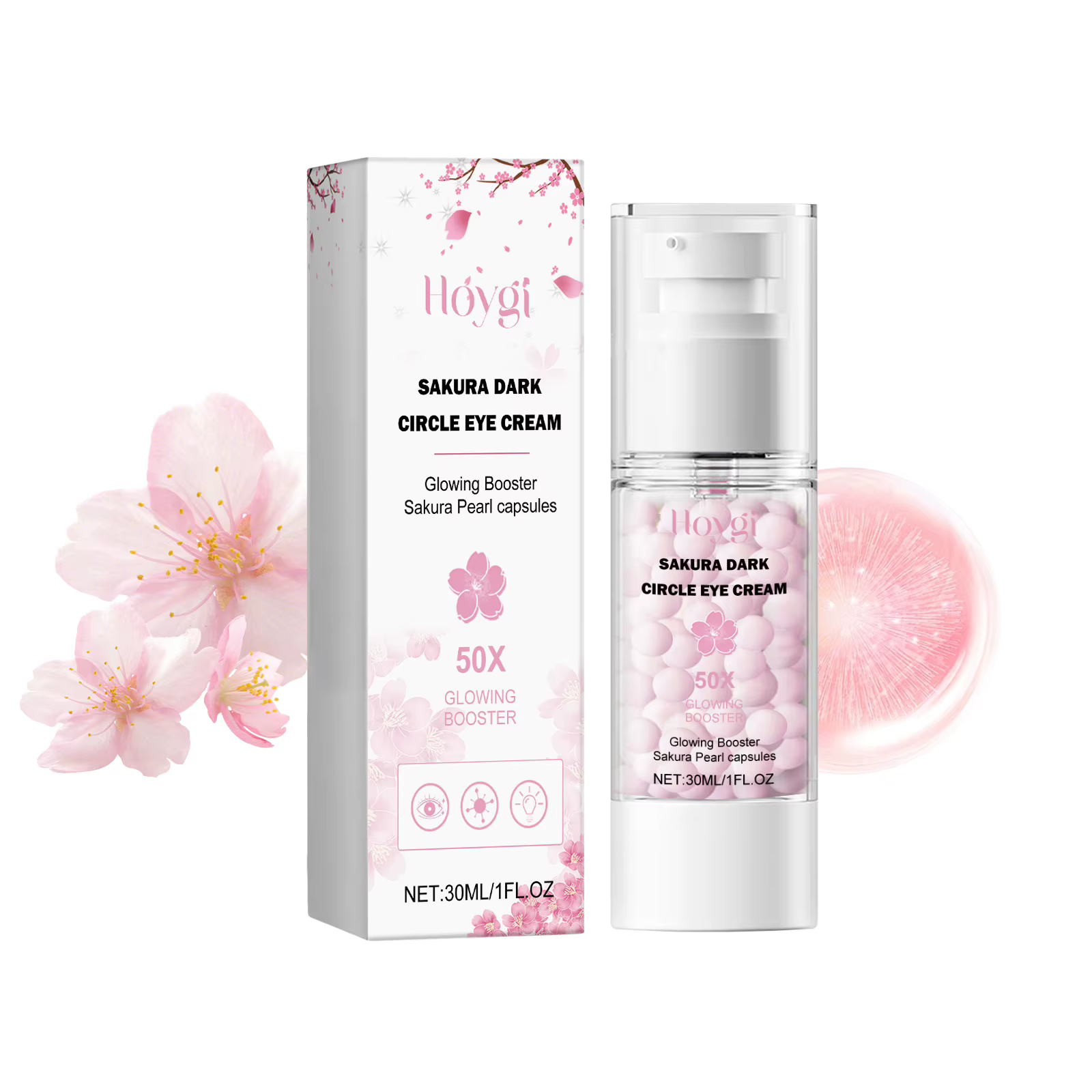 Sakura-Crème pour les yeux anti-cernes, élimine les poches sous les yeux, estompe les ridules contre