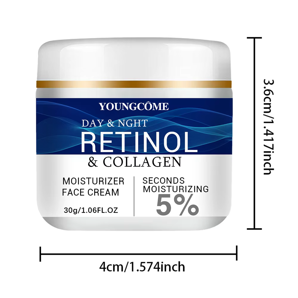 Crème pour le visage au collagène, rétinol, acide hyaluronique, Anti-vieillissement, raffermissant, 