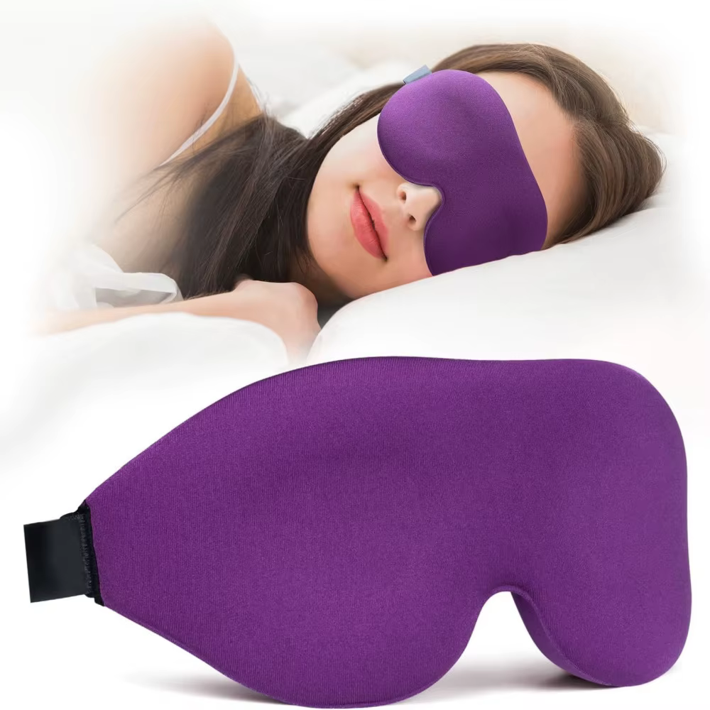 Masque pour les yeux 3D profilé, réglable, adapté aux hommes et aux femmes, sans pression sur les ye