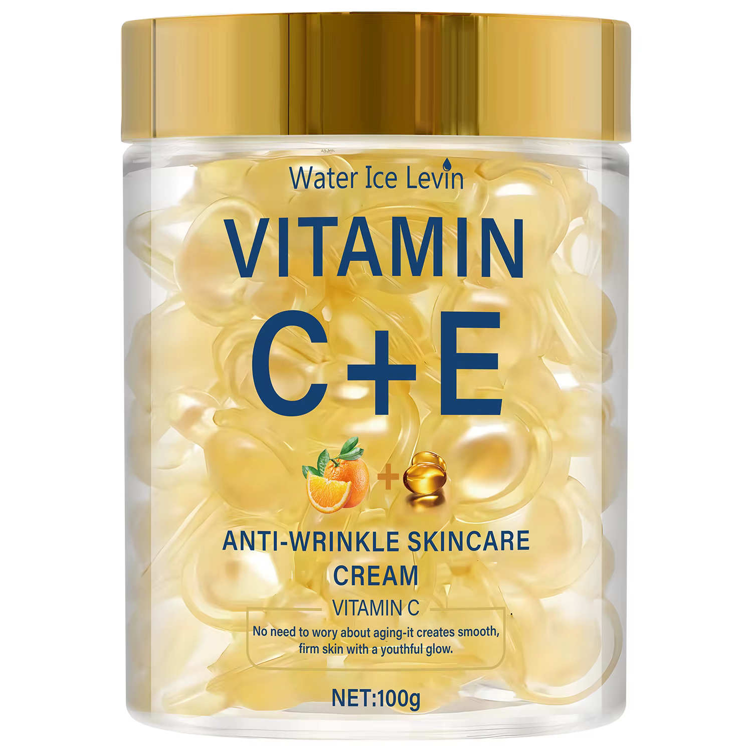 Crème de soin anti-rides à la vitamine C+E avec rétinol et acide hyaluronique pour une peau hydratan