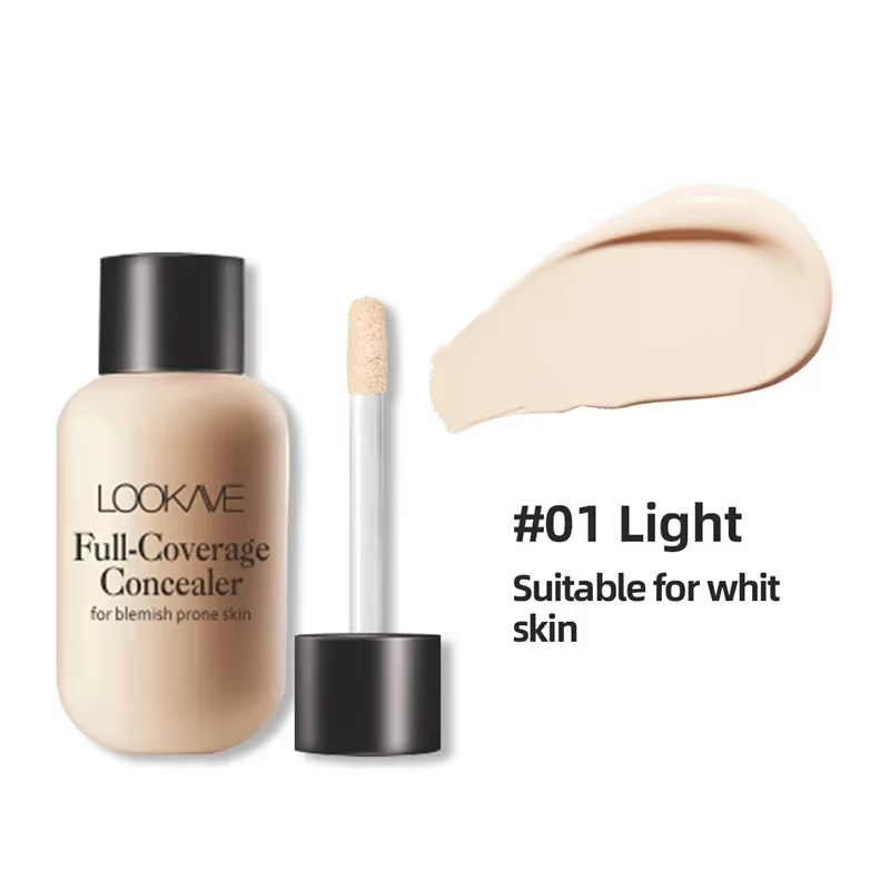 Crème de fond de teint mate pour le visage, liquide professionnel dissimulant les yeux, cernes, corr